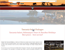 Tablet Screenshot of easternsuntours-safaris.com
